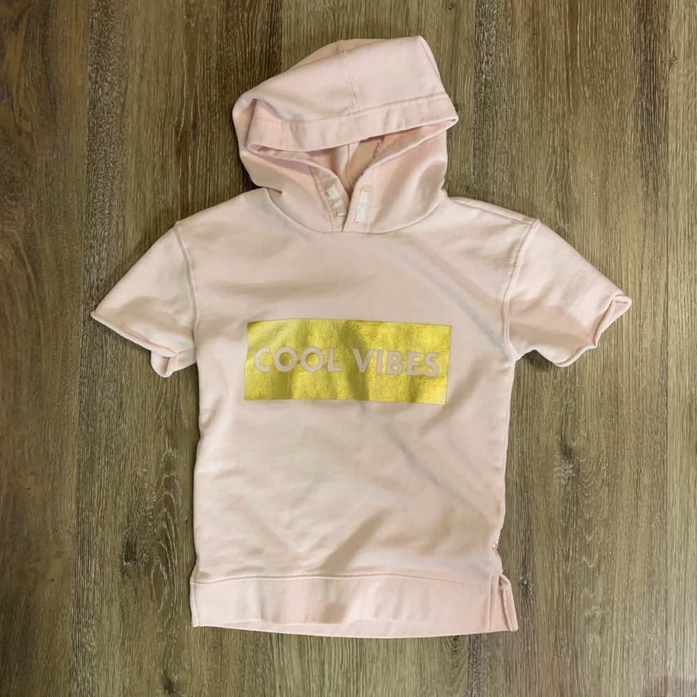 “Cool Vibes” Hoodie with Cutoff Sleeves